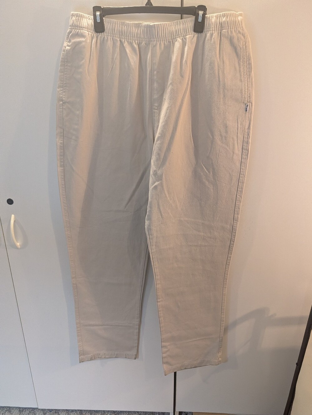 Birdwell Mens Beach Britches XL Beige Men's Elastic Waist Casual Pants NWT
